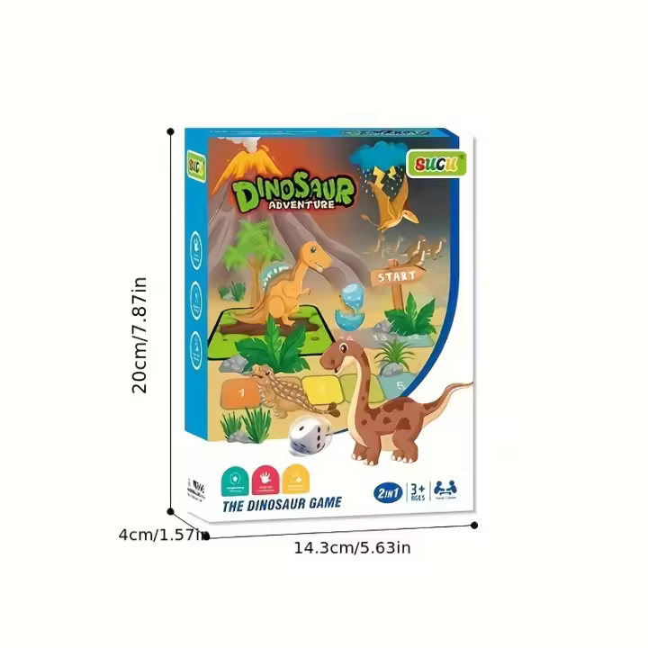 Juego de Damas Voladoras de Dinosaurio Tablero Interactivo Multifuncional para Familia - 1