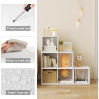 Estanteria Libreria con 6 Compartimentos, Estanteria de Almacenamiento de Madera, para Salon, Estudio y Oficina, Roble Claro, 90x30x90 cm - details 14