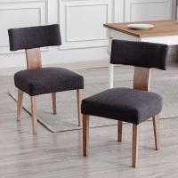 2 Sillas de Comedor de Lino, Sillas de Cocina con Patas de Madera, Sillas de Restaurante Clásicas, Sillas de Salón Tapizadas con Respaldo - details 7