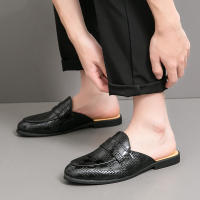 Zapatillas de cuero con punta en relieve para hombre, zapatos cómodos, ligeros, informales, formales, talla 38-47 - details 13