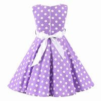 Vestido retro para niña, vestido vintage de princesa de verano sin mangas con lunares de algodón ligero y romántico floral de los años 50 para fiesta y boda Daliy - details 31