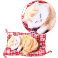 Juguetes de peluche de simulación de animales para niños, muñeco de felpa para dormir, gatos con sonido, decoraciones de juguete, regalo de cumpleaños para niños - details 5