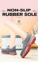 Zapatos de seguridad con botón giratorio para mujer, zapatillas de trabajo con punta de acero, zapatos indestructibles, botas de trabajo a prueba de pinchazos, zapatillas con cojín para mujer - details 3