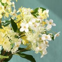 Flores de hortensia artificiales grandes, ramas de hortensia de seda hechas a mano de plástico, flores falsas coloridas realistas, Material Floral - details 4