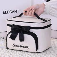 Bolsa de almacenamiento de cosméticos de PU impermeable con cremallera, bolsa de maquillaje con lazo a prueba de polvo, bolsa de lavado multicompartimento de gran capacidad - details 2