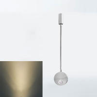 Luz Led de pared Flexible con cuello de cisne, candelabro moderno con cable, iluminación para dormitorio, luminaria de lectura, iluminación de aluminio, 3W - details 4