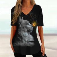Camiseta Gráfica de Gato Kawaii Manga Corta, Estampado Haruku, Cuello en V, Ropa Suelta para Mujeres - details 27