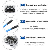Alicate de crimpado de HX-50B para coche, herramienta de crimpado hexagonal de terminales de batería, anillo de cobre automático, 22-10 AWG, 6-50mm - details 2