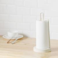 Soporte Vertical de plástico multiusos para servilletas, soporte para papel de cocina Simple blanco, toallero de tejido independiente para Hotel, 2 uds. - details 5