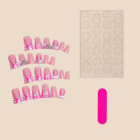 Uñas postizas de pico de pato para mujer, uñas artificiales medianas removibles, belleza, maquillaje, color blanco - details 4