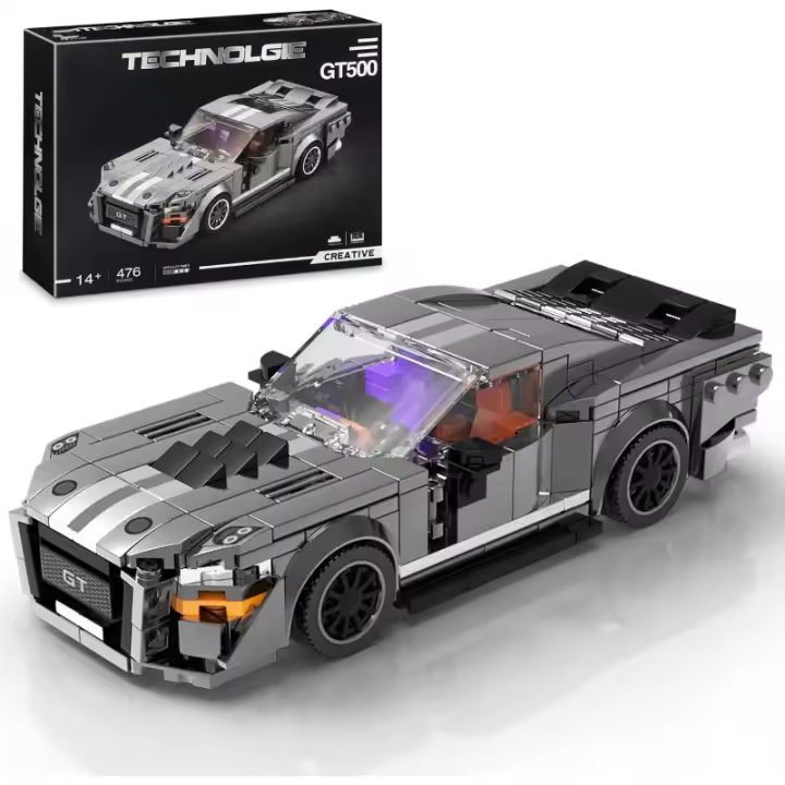 Juego de construcción de automóviles súper deportivos, kits de construcción de automóviles de carreras para niños y adultos, coches de modelos coleccionables, bloques de construcción, juguetes, regalos para niños de 6 a 8 años, más de 10 años (476 piezas) - 1