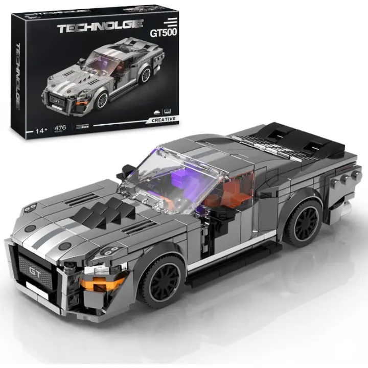 Juego de construcción de automóviles súper deportivos, kits de construcción de automóviles de carreras para niños y adultos, coches de modelos coleccionables, bloques de construcción, juguetes, regalos para niños de 6 a 8 años, más de 10 años (476 piezas) - 1