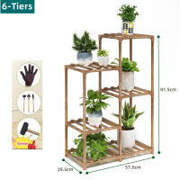 Estante de madera de múltiples niveles para plantas de interior, estante de exhibición de espacio pequeño para exteriores, sala de estar esquina para, soporte para maceta de flores de jardín - details 1