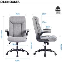 Silla de Oficina Ergonómica Giratoria con Brazo Ajustable Cómoda para Juegos en Casa o Oficina - details 10