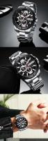 Reloj CURREN 8336 de lujo de primera calidad para hombre, de cuarzo, moderno, único, con calendario, resistente al agua, correa de acero inoxidable, dorado, azul y negro - details 5