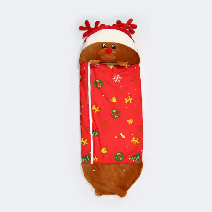 Saco de dormir de felpa para niños y niñas, saco de dormir de dibujos animados, suave y cálido, para regalo de cumpleaños - 1