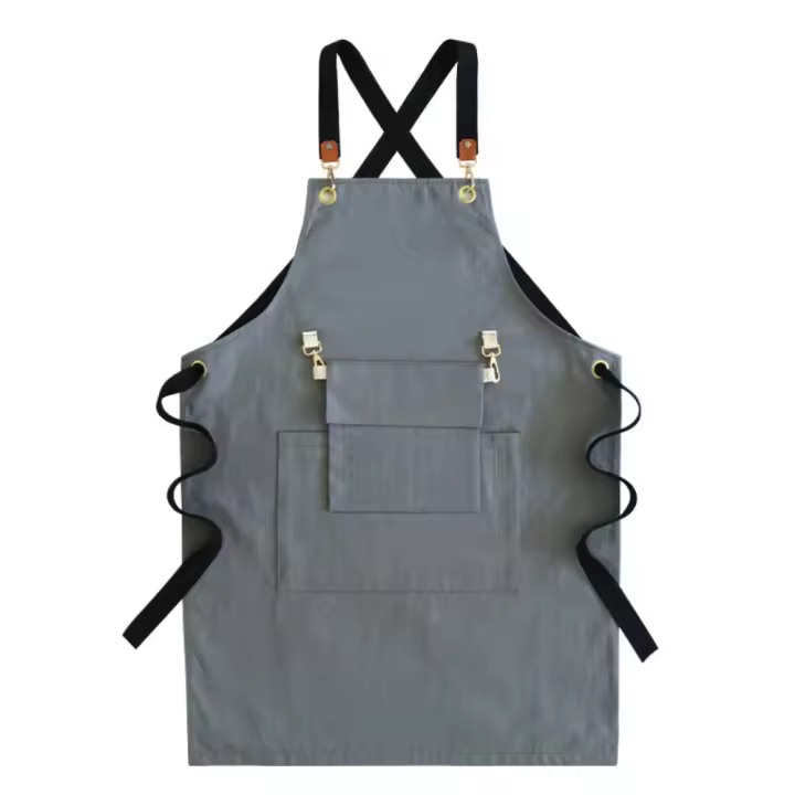Delantal de trabajo ajustable duradero con múltiples bolsillos y bolsillos para herramientas, delantales de cocina, delantales para barbacoa doméstica, parrilla - 1