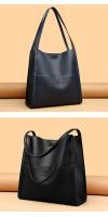 Bolso de hombro de lujo para mujer, bandolera sencilla de Color puro, bolso de compras de gran capacidad - details 6