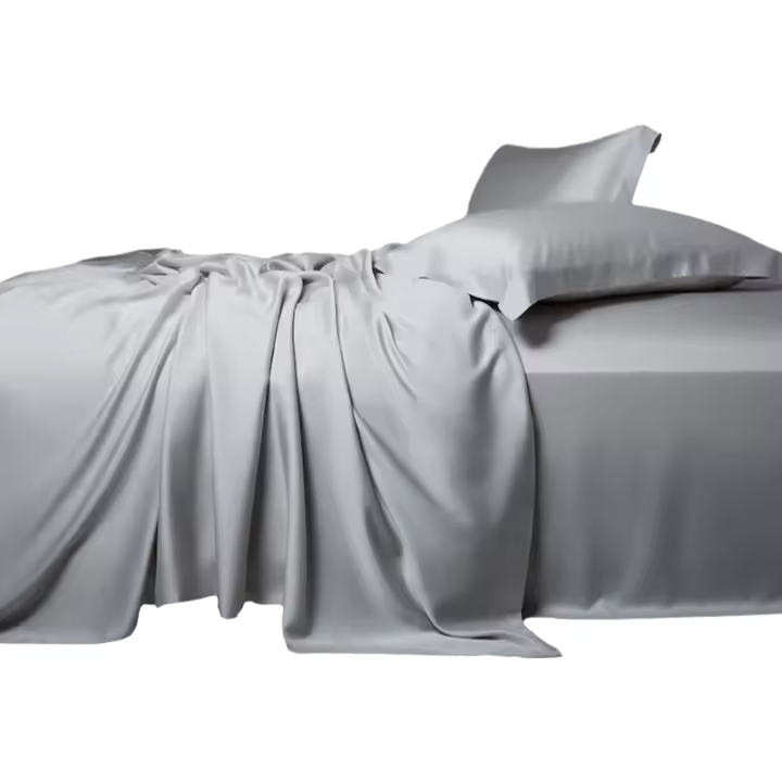 Juego de Ropa de Cama de Algodón de Alta Gama Colores Sólidos, Algodón de Alta Tela, Densidad Alta, Jacquard Satinado, Cama de 1.5m - 1