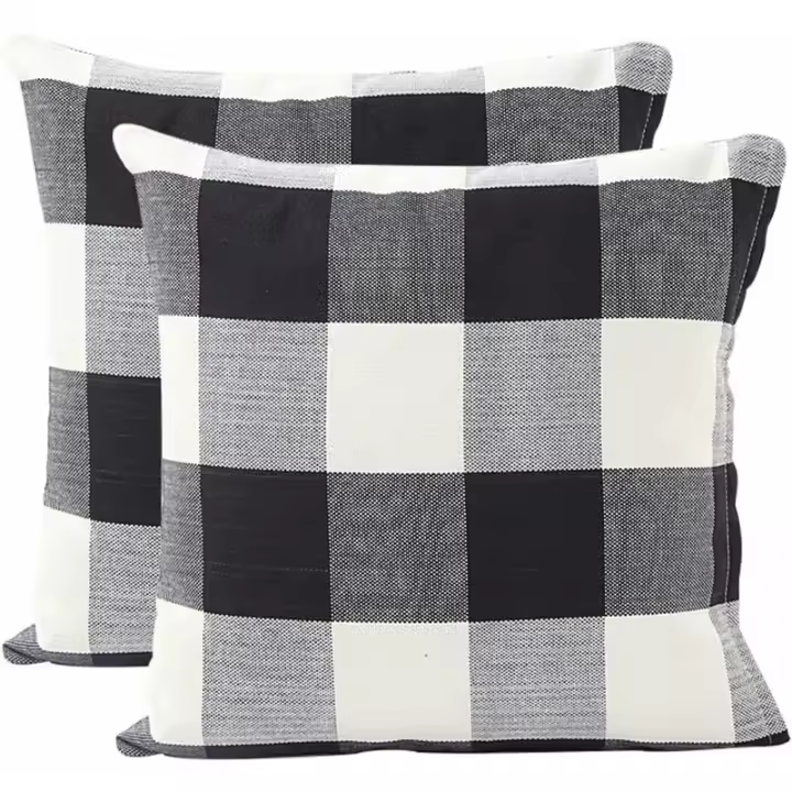Funda de Almohada de Red Geométrica Diseño de Cuadrícula Tamaño 45x45cm Juego de 2 Piezas - 1