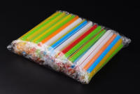 Pajitas grandes y coloridas para beber, pajitas desechables para leche, té, batidos, accesorios para Bar, tienda de jugo, 100 piezas - details 6