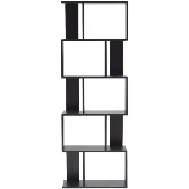 Niveles Estantería para Libros Marrón Contemporaneo Madera Oficina Salón - 1