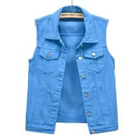 Chaleco vaquero para mujer, chaqueta, ropa informal de moda retro para primavera y otoño, elegante sin mangas - details 11