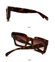 Toyear-gafas de sol cuadradas Vintage para hombre y mujer, lentes de sol de diseñador de marca de lujo, gafas de gran tamaño, UV400 - details 14