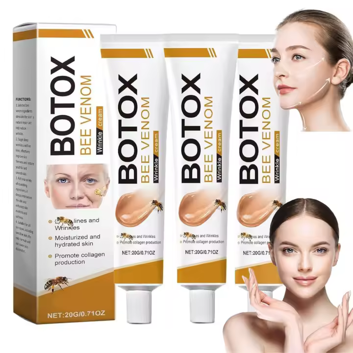 3 uds 2025 nueva crema antiarrugas Botox Bee, crema para tratamiento de veneno de abeja, reafirmante antiarrugas, antienvejecimiento, hidratante, lifting y - 1
