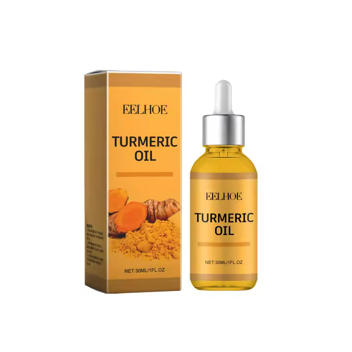Aceite esencial de cúrcuma para eliminar el melasma Facial, mejora el estiramiento de la piel, rejuvenece el cuidado Facial, aceite sérum de Ácido Kójico - 1