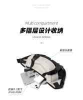 Bolso Cruzado Informal Japonés para Hombre Bolsa de Viaje y Cita Resistente al Agua, Espacio Grande, Con Cremallera para iPad de 9,7 pulgadas - details 5