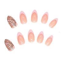 Uñas postizas ligeras y cobweb ble, patrones de almendras, uso para decoración de uñas - details 3