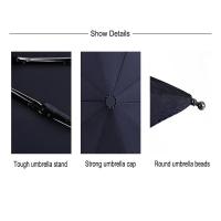 Paraguas plegable automático a prueba de viento para mujer, grande e impermeable con tono negro, 10K - details 4