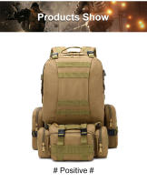 Mochila de senderismo 4 en 1 de 50l para hombre, bolsa de asalto multifuncional impermeable, desmontable, para exteriores - details 11