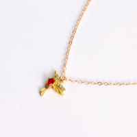 Collar con colgante de pájaro de diamante con microincrustaciones de una sola capa para mujer, collar Popular de estilo coreano - details 7