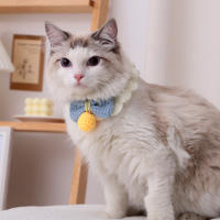 HOOPET-collar de flores de lana para gatos, Correa bonita de Navidad para mascotas, corbata, decoración de fiesta, accesorios para perros y gatos - details 8