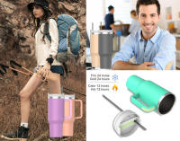 Taza Termo de viaje. Taza de viaje .1,2L (10 Colores) y Te para Llevar en Mano o en Coche - Taza Térmica de Acero Inoxidable con Tapa .Taza Termo Café o Té . Botella, Vaso (QC1200) - details 4