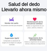 Anillo Inteligente SANLEPUS 2024, Rastreador de Sueño, Monitoreo de Frecuencia Cardíaca/Presión Arterial/Oxígeno en Sangre las 24 Horas, Rastreador de Actividad Física, Batería de 6 Días de Duración - details 2