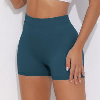 Hamidou pantalones cortos de Yoga de Color sólido para mujer, pantalones cortos deportivos elásticos de cintura alta para Fitness, glúteos de melocotón, pantalones de Yoga para correr - details 12