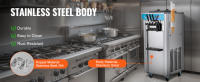SucceBuy Máquina de Helados Comercial, Cilindros de Acero Inoxidable, Panel LED, Limpieza Automática y Precalentamiento, para Bares de Restaurantes - details 2