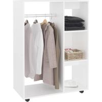 Armario de Aglomerado Blanco 80x40x110 cm para Dormitorio, Ropero de - details 0