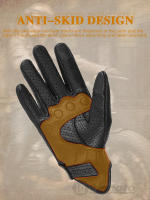 Guantes de Motocicleta de Cuero Vintage MJMOTO Protección de Carcasa Dura Cómodos y Transpirables - details 5