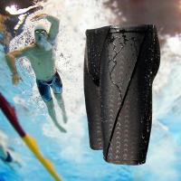 Traje de baño competitivo para hombre, traje de baño de carreras de piel de tiburón impermeable - details 2
