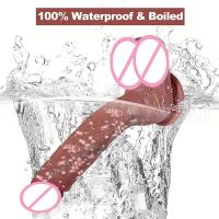 Dildo de silicona realista con ventosa, estimulador de punto G y vagina, juguetes sexuales - details 2