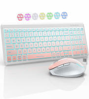 Combinación de teclado y ratón recargable de retroiluminación RGB ergonómica Bluetooth de doble modo silencioso juego de teclado y ratón inalámbrico, adecuado para escritorios / computadoras portátiles - details 6