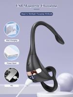 Anillo masajeador de próstata 2 en 1 para hombres, vibrador, juguete sexual, aplicación Gay, tapón Anal, perineo, estimulador Masculino - details 5