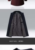 Chaqueta de hombre de color sólido de negocios de lana con un solo pecho y cuello levantado largo por debajo de la rodilla nuevo artículo Otoño/Invierno 2024 - details 7