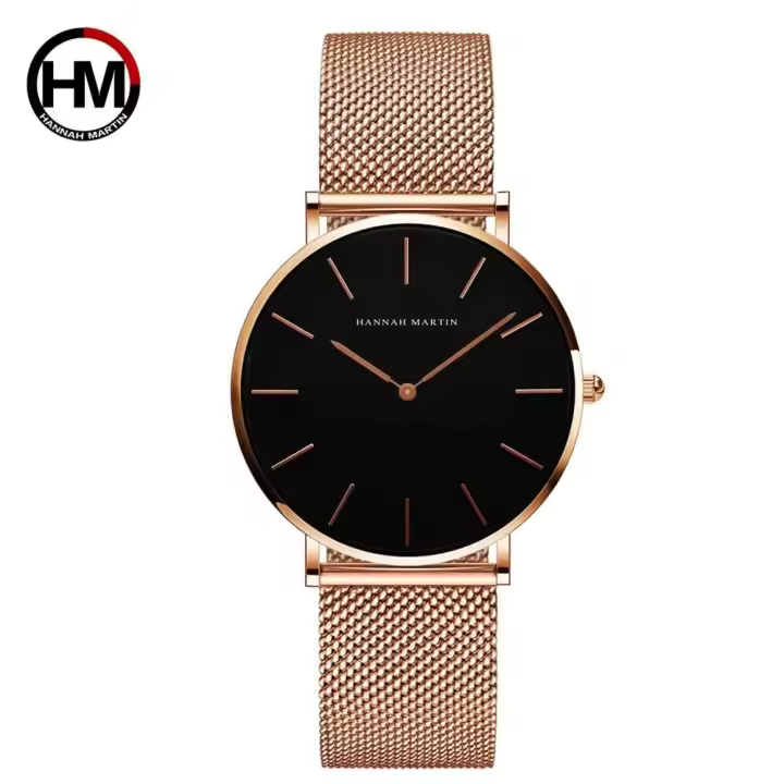 Movimiento de lujo premium importado de Japón Marca de mujer Diseño original Moda Simple 3ATM Reloj de pulsera de cuarzo resistente al agua Montre Femme - 1