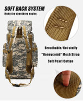 Mochila de senderismo de 80L, bolsa impermeable al aire libre, estilo táctico militar, multifuncional para acampar y montar - details 3