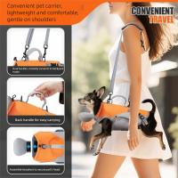 Con chaqueta enfriadora para mascotas con hombro desmontable, transpirable, soporte completo, mochila de abrazo Horizontal, manos libres - details 4